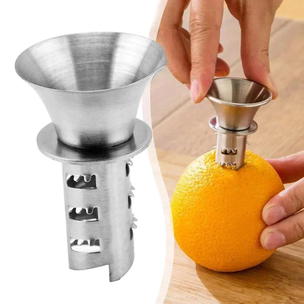 1pc Stainless Steel Lemon Squeezer Pourer Screw Manual Orange Limes Citrus Juicer Squeeze Home Kitchen Gadgets