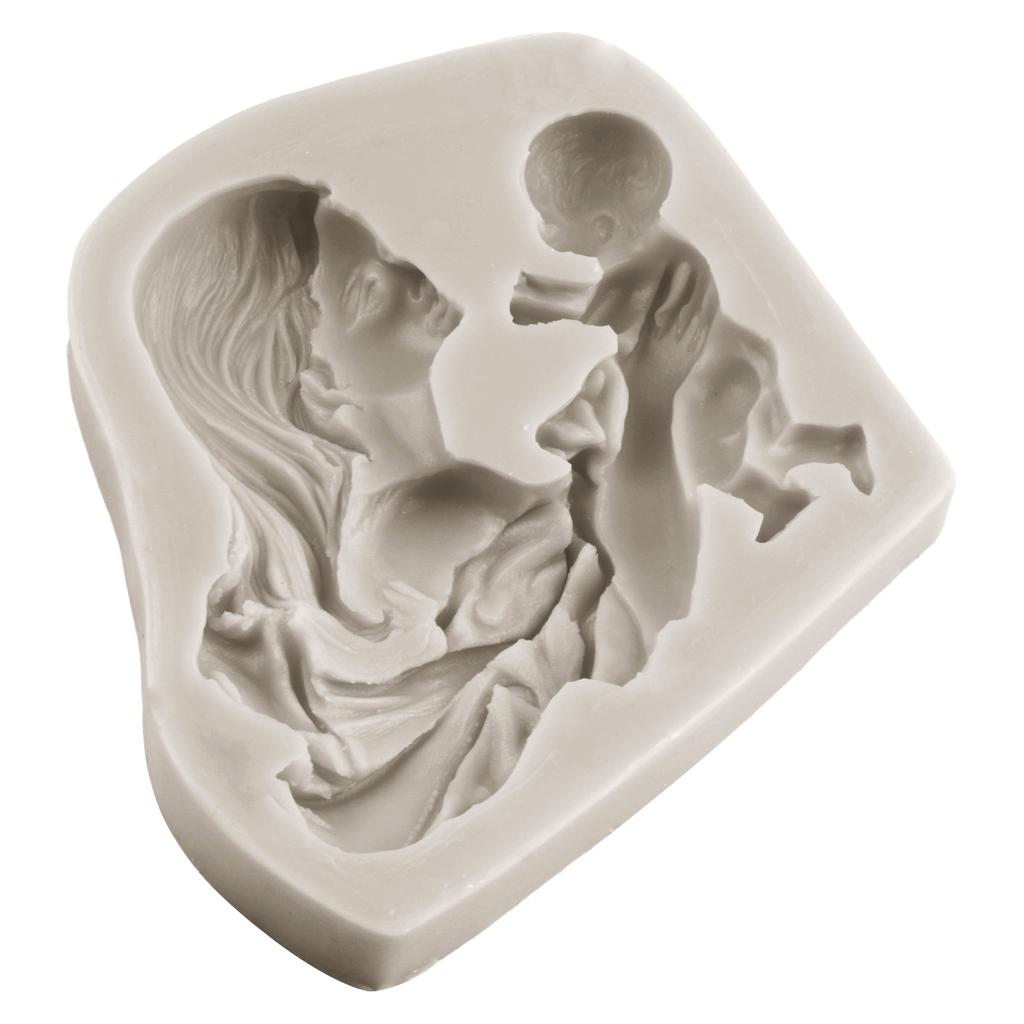 Силиконовая форма для мамы и ребенка, рельефные формы для шоколадных конфет, глиняные формы для кексов, топпер для помадки, инструменты для украшения торта, формы для мыла, смолы