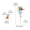 Violin Playing Fairy and dog Statue Weather Resistant Resin Garden Ornament HandPainted