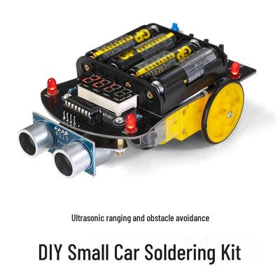 Набор для умной машины на микроконтроллере 51 для самостоятельной сборки: Ультразвуковое обнаружение препятствий и автоматическое определение дальности робота