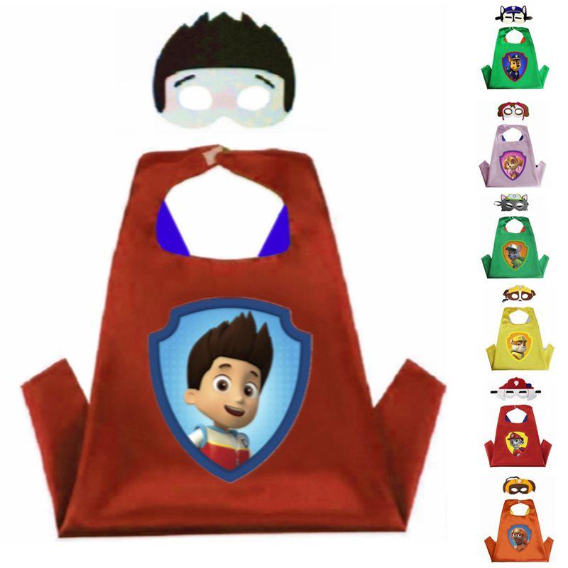 Привлекательный плащ и маска Щенячий патруль, костюм для косплея для детских маскарадных вечеринок