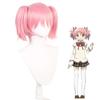 Madoka Kaname Cosplay Wig High Quality Pink Short Clip Ponytails Hair Party Anime Puella Magi Madoka Magica Cosplay Wigs