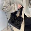 Plush Shoulder Bag Cute Hand Bag Versatile Tote Bag  Female