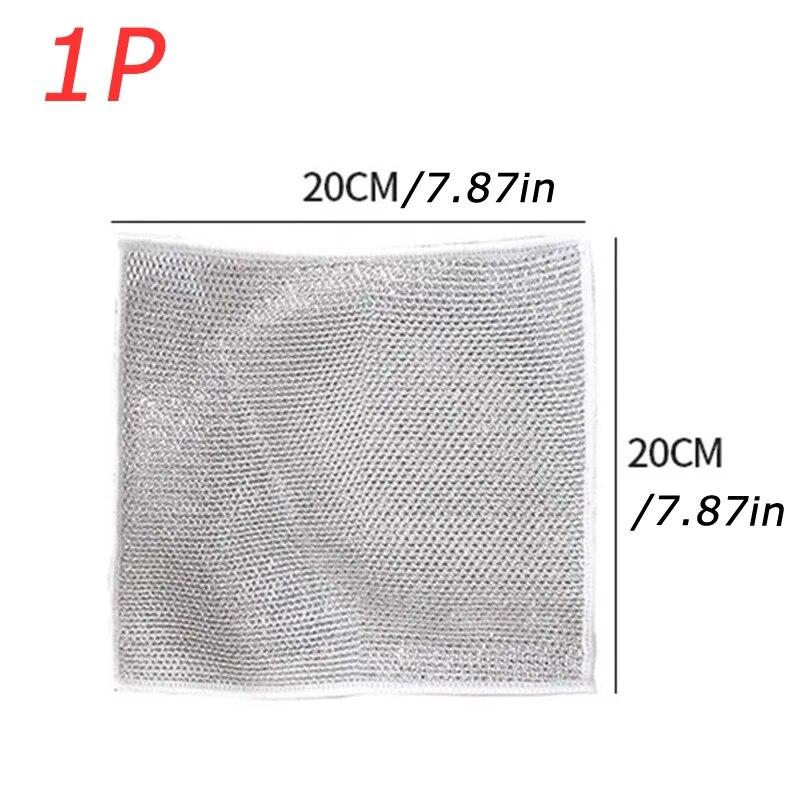 20024 Новая многофункциональная проволочная тряпка, не царапающаяся, 5 упаковок из мягкой проволоки, безопасные для мытья посуды с антипригарным покрытием, легкое полоскание