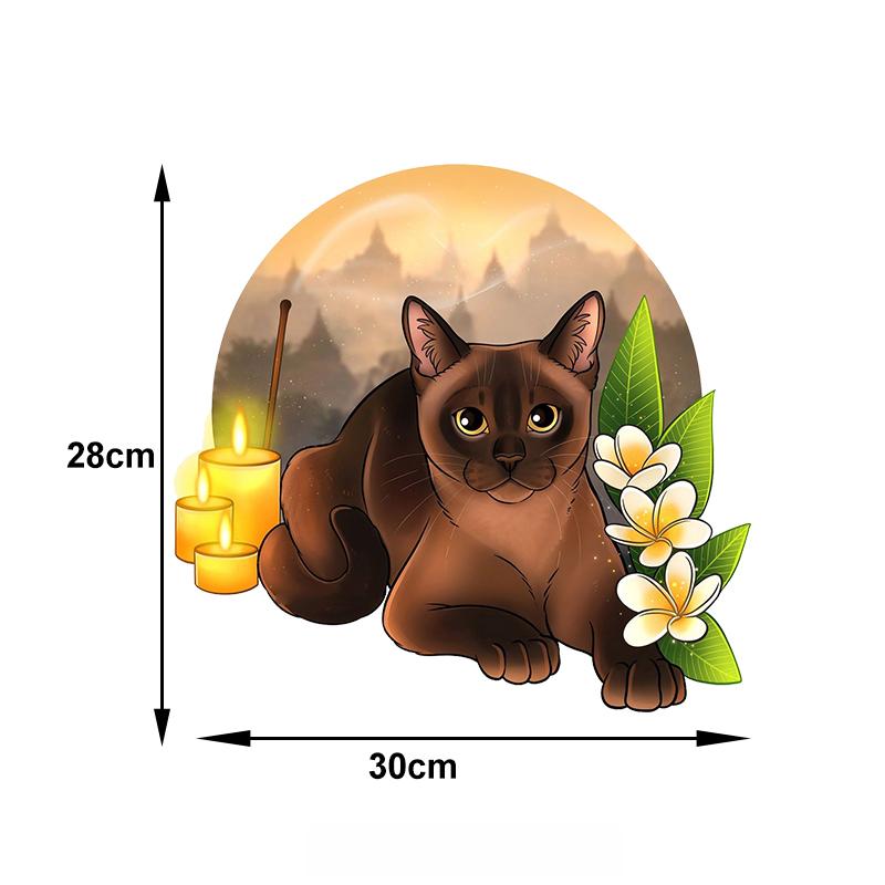 T286 # милый кот Наклейка на стену Ванная Комната Декор для туалета Гостиная Шкаф украшения дома наклейки украсить самоклеящаяся фреска