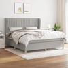 3128701 vidaXL Divan Bed with Mattress Light Grey 180x200cm Fabric