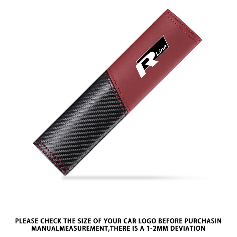Car Interior Carbon Fiber Seat Belt Shoulders Pads Covers Accessories For Volkswagen VW Golf R GTI Jetta Rline Passat Taigo MK4 zg4