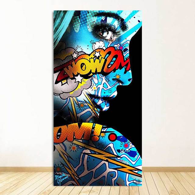 Плакаты и принты, Настенный декор для гостиной, холст, картина, настенная художественная картина, домашний декор, граффити, женский портрет, картина маслом