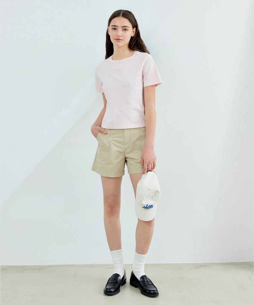 LEE Women'S Nylon Stitch Shorts Beige