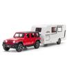 1/32 Maßstab Jeep Wrangler Trailer Legierung Automodell Druckguss Auto Sound Licht Auto Liebhaber Sammlung Kinder Geburtstagsgeschenk Metall Jungen Spielzeug
