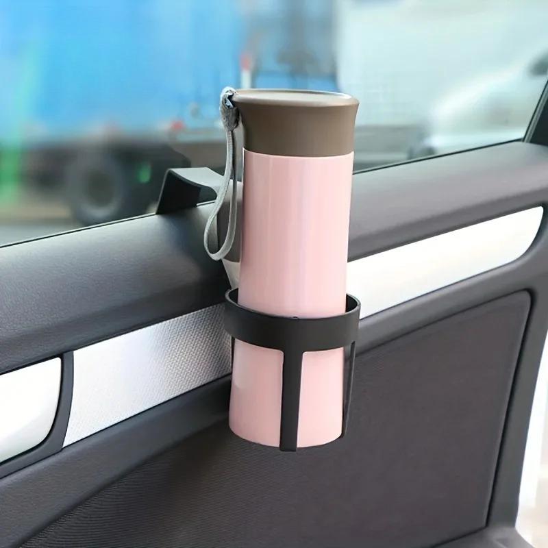 2pcs Portable Black Car Hook Cup Holder, Versatile Bottle Holder For Automotive Supplies