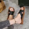 Summer New Foreign Trade Large Size Cool Slippers Fashion Cross with Beach Cool Slippers Women's Spot Cool Slippers