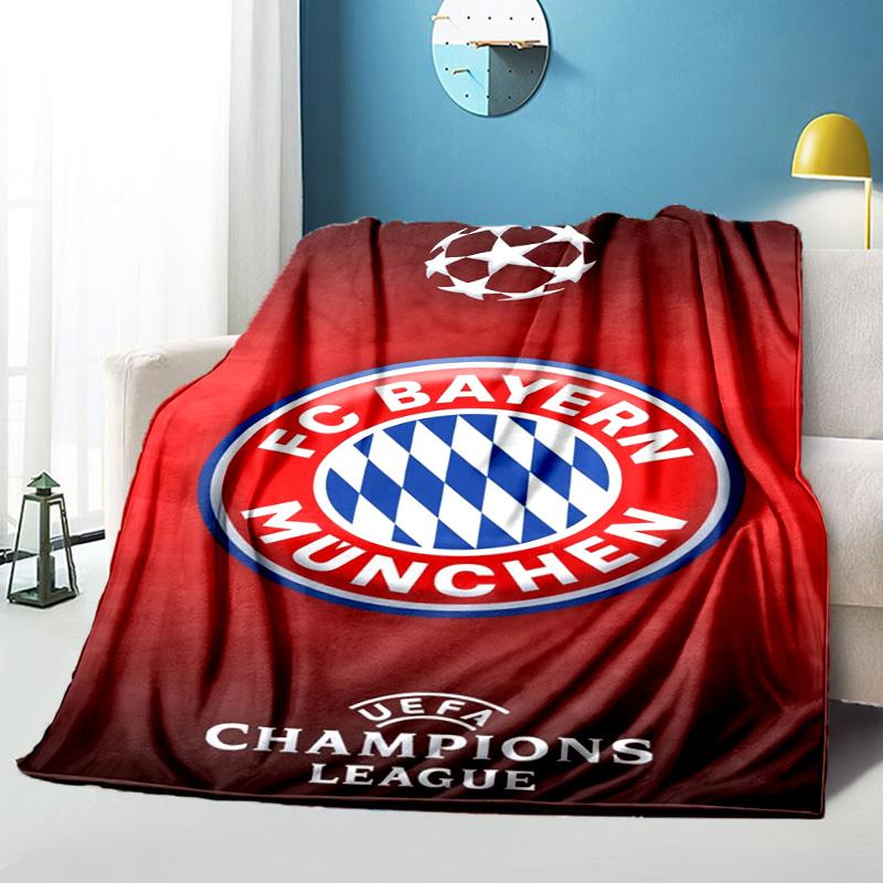 Munich FC Crest Printed Throws Blanket Soft Flannel Blankets for Couch Bed Gifts for Men Women Picnic blanket Christmas gifts
