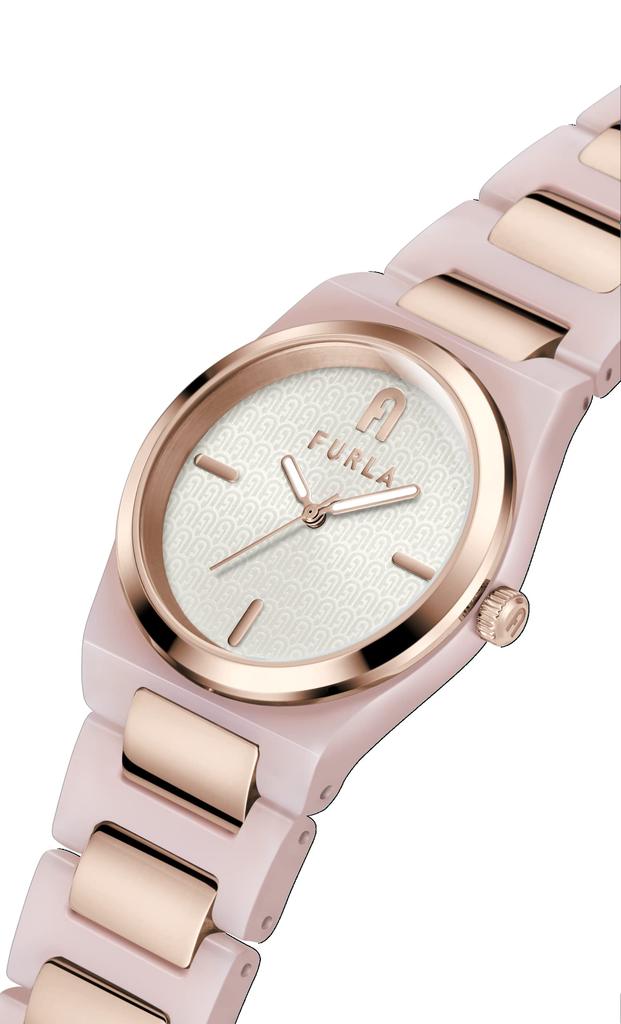 Watch FURLA TEMPO MINI White Dial Acetate Quartz Watch Jewelry Accessory WW00028005L3 Pink [Furla] 32.5MM Women's [Item]