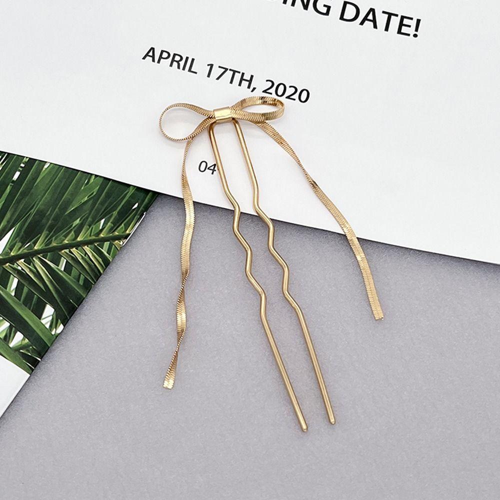 For Women Disk Hair Cheongsam Headwear Hair Fork Hair Accessories Bow Hair Stick U Shaped Hairpin