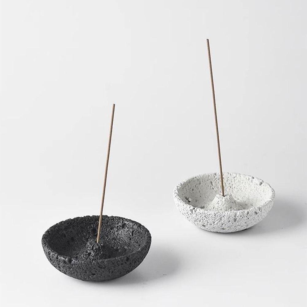 Cement Cement Incense Burner Concrete Texture Incense Burning Tray Incense Stick Stand Home Decor