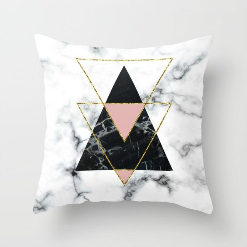 Marble Pattern Decorative Pillowcase Living Room Bedroom Square Cushion Pillowcase