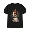 Men's Casual Round Neck T-Shirt, Dog Crown Print Men's Top, Men's Graphic Oversized Short Sleeve Tee Shirt