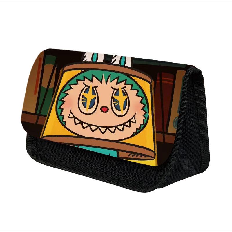 New Primary School Students Cartoon Double-layer Pencil Case Cute Children's Stationery Case Polyester Pencil Case