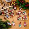 12Pcs Christmas Decoration New Year Gift Gnomes Pendants 2025 Christmas For Xmas Tree Wooden Hanging Ornaments