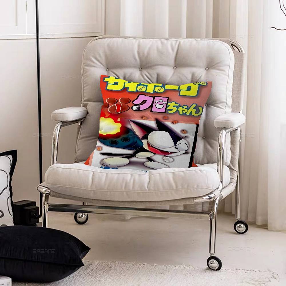 Anime Cyborg Kuro-chan Personalized Pillow Dust Cover Bedroom Kids Party Decoration Pillowcase Birthday Children Gift