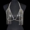 Boho Crystal Body Chains Jewelry Sparkly Rhinestone Bikini Cover up Beach Dress Waist Chain Women Body Jewelry Accessories
