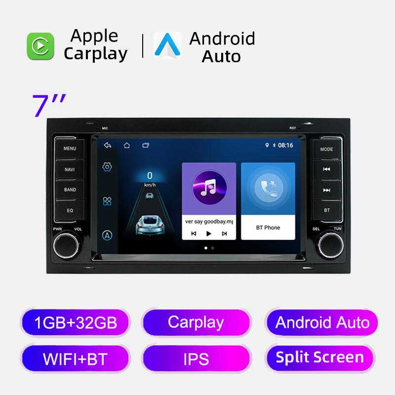 2Din 7-дюймовый Android-радио для Volkswagen Touareg Transporter T5 Multivan 2004-2011 гг., мультимедийный проигрыватель с GPS-навигацией, головное устройство