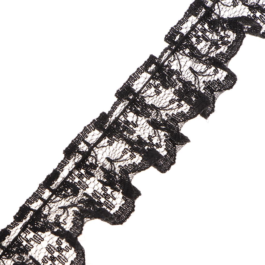 5 Yards Various Colors Ribbon Floral Elastic Lace Trim Handcraft Accessories