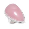 Rose Quartz Gemstone 925 Sterling Silver Jewelry Ring Size 9