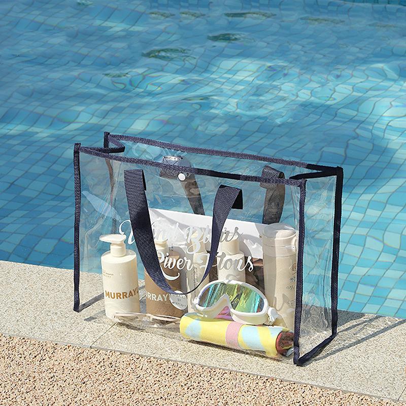 Прозрачная водонепроницаемая портативная косметичка большая вместительная дорожная сумка мочалка Able ПВХ пляжная сумка