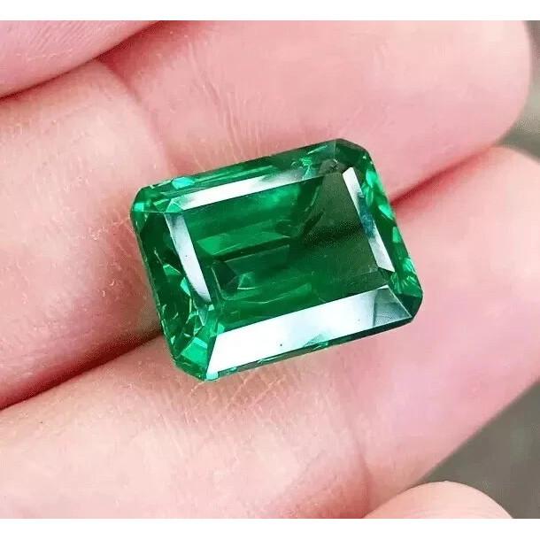 Natural Amazing Green Emerald Emerald Cut 9-11 Ct Beautiful Certified Gemstone