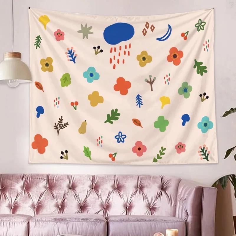 Простой цветочный фон гобелен спальня гостиная гобелен украшение стены дома гобелен