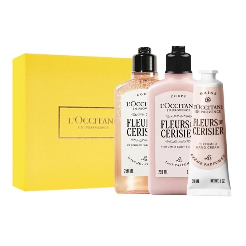 L'Occitane Sakura Shower Gel Body Lotion Skin Care Limited Set Soothing Skin Efficacy Long-lasting Incense Retention 250ml * 2 30ml (new hand cream)