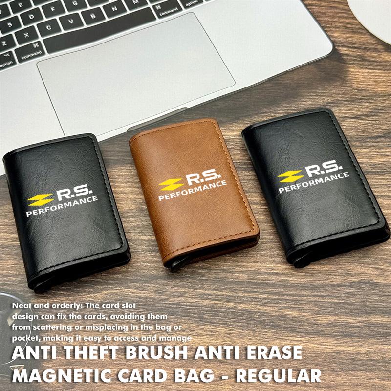 RFID Blocking Card Holder Case Anti-Theft Clutch Leather Wallet For Renault Clio ZKadjar Espace Symbol Dacia RS Megan Scenic