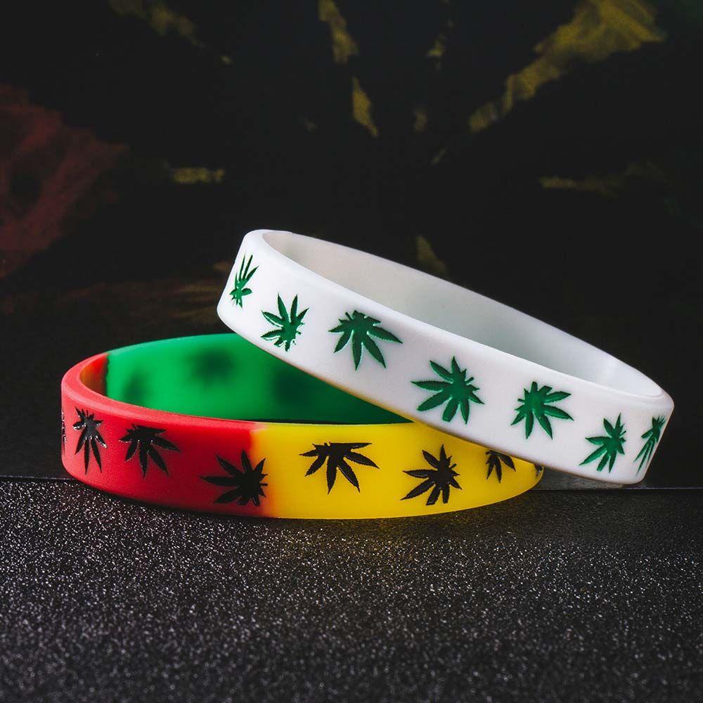 Sports Wristband Fashion Jewelry Creative Bangle Maple Leaf Bracelet Silicone Bracelet Wristband