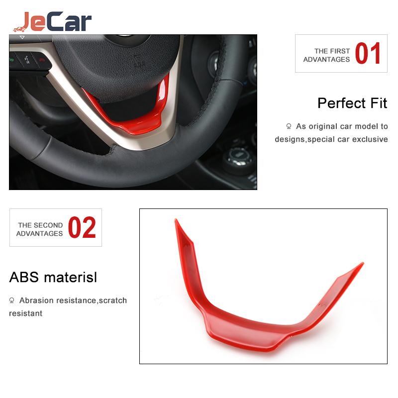 ABS автомобильный руль украшения крышка отделка наклейки для Grand Cherokee Jeep Cherokee 2014 up салон автомобиля