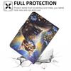 Voltage Sewing Thread Painted Vegan Leather Smart Tablet Case for iPad Air 11 2026/2025/2024, Auto Sleep Wake Stand Cover