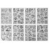8 PCS Cute Animal Heat Shrink Sheets White Different Patterns Shrink Plastic Sheets Colorable Shrinky Art Paper Creative Craft