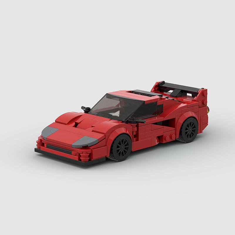 MOC F50 Гоночный автомобиль Городской Спортивный Строительные Блоки Кирпичики Детская Игрушка Суперкар Гонщики Креативный Гараж Транспортное Средство Техника