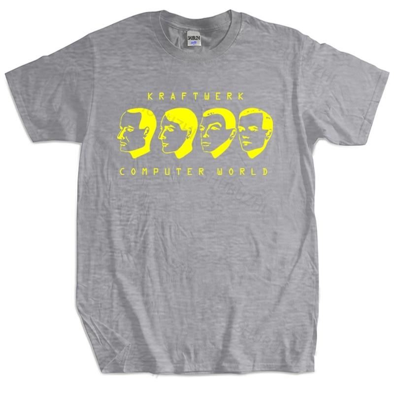 New fashion tshirt cotton tees Computer World TShirt cotton Kraftwerk Autobahn The Model Shirts Brand Cotton Tshirt