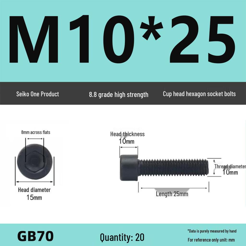8.8 High-Strength Socket Head Cap Screw Bolt (M4-M16)