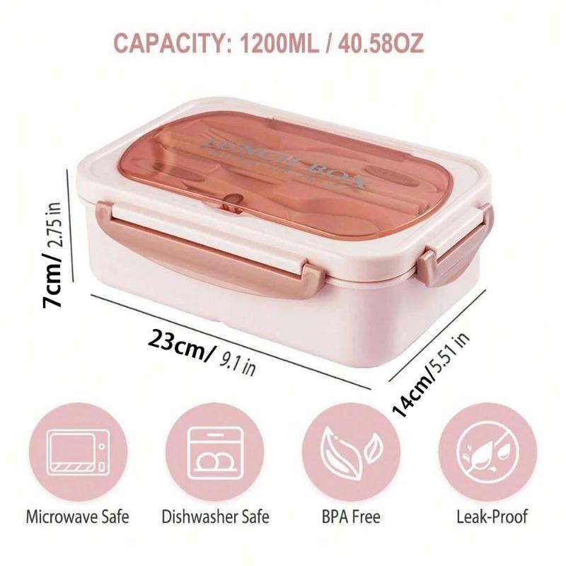 1pc Bento Box Adult Lunch Box, Containers For Adults Men Women With 3 Compartments, Lunchable Food Container Back To School