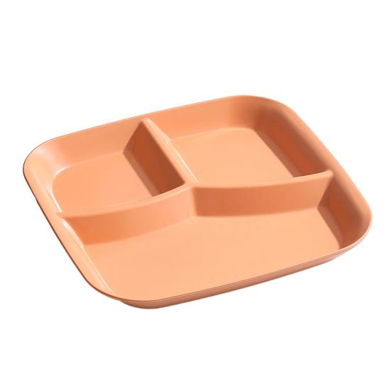 Rectangle Dinner Plate 3 Compartments Food Grade PP Dishwasher Safe Adults Kids Breakfast Snack Vegetable Meal Food Serving Dish Kitchen Supplies