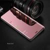 Coque pour Xiaomi Mi 11 5G Etui Housse,Ultra Mince Plating Mirror Flip Case Clear View Standing Anti-Choc Housse[360 degrés Prote