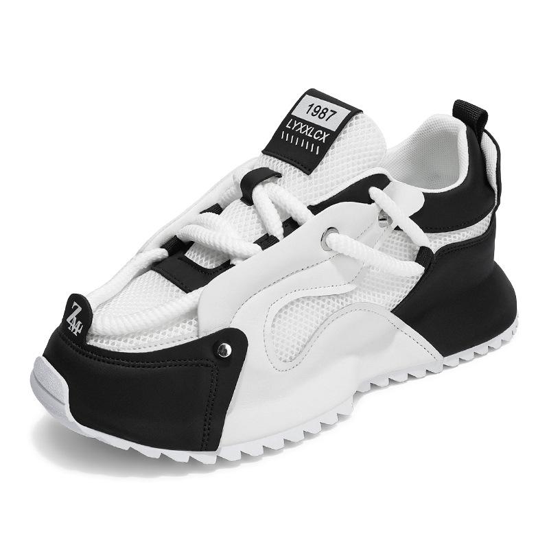 Весна мужские дышащие спортивные кроссовки мужские 2025 топ амортизирующие кроссовки для бега мужские уличные повседневные кроссовки на платформе кроссовки-лифты