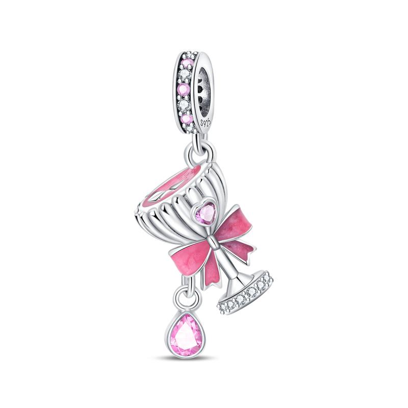 Серебряная сумка 925 пробы, камера, туфли, подходит для браслетов, женская мода, подарки для изготовления украшений своими руками
