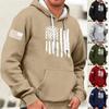 Модный свободный мужской и женский свитер с капюшоном с длинным рукавом и принтом