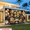 2D flat 2D flat banner, 1 piece, background decoration for 18th birthday party, polyester banner decoration