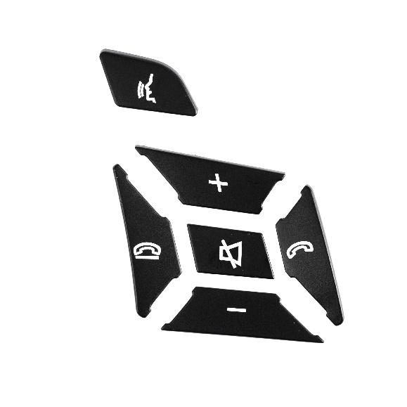 Черный для Mercedes Benz W176 W246 W204 W212 C117 W117 X156 W218 X204 R172 W166 X166, кнопка на руле автомобиля, накладка, отделка