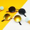 Trendy Retro Round Frame Children's Sunglasses - Colorful Lenses for Boys & Girls